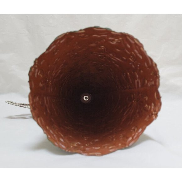 Metal Tin Angel (no face) Tree Topper Decor Wings, Instrument and Green Dress - Picture 8 of 8